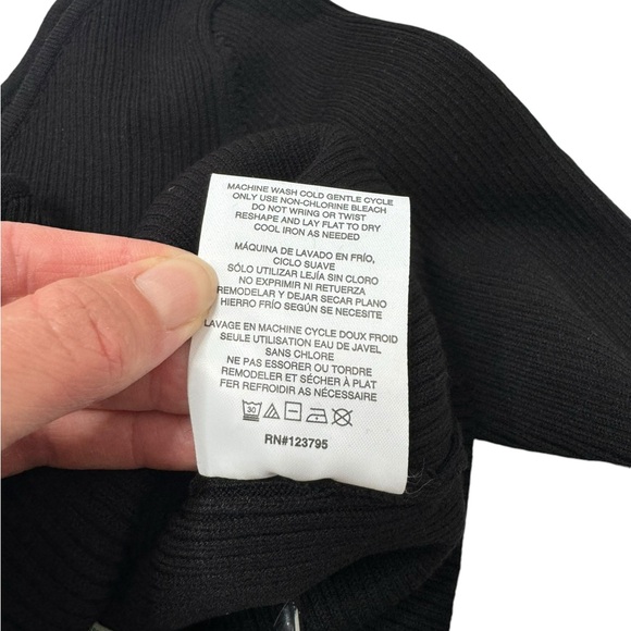 Alp N Rock | ANR+ Marie One Shoulder Eco Vero Ribbed Sweater in Black Small - Picture 6 of 9